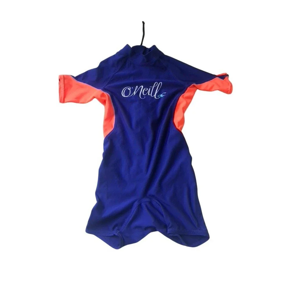 O'Neill Performance Fit Zip Back Swimsuit 50+UV Block Rashguard Swimsuit Size 2T